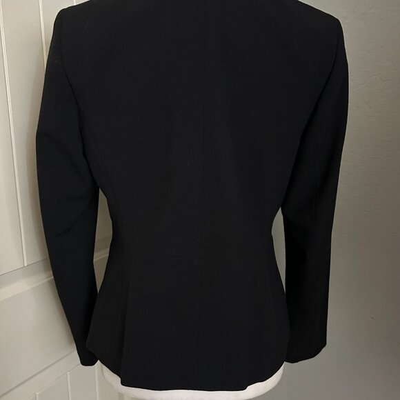 Nine West Women's Black 2-Button Poly/Viscose/Elastane Fully Lined Blazer Size 4 - Picture 8 of 10